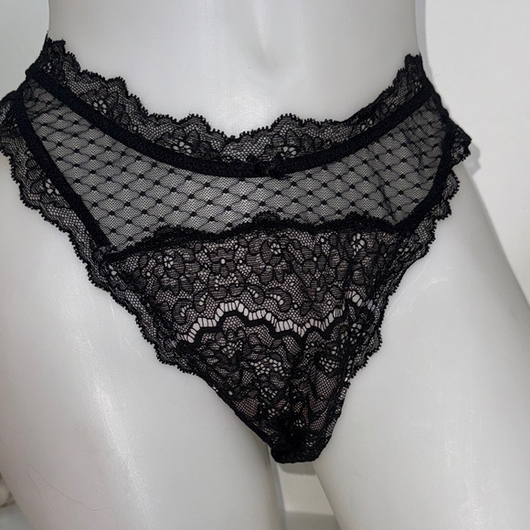 Victoria's Secret Black and Pink Lace Bra Set38G push up & L Brazilian NWT - Picture 12 of 13